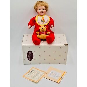 Ashton-Drake What's For Lunch Pooh Porcelain Doll Cindy McClure Disney COA Box